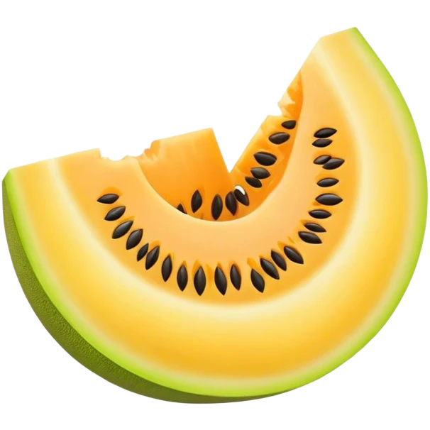 Yellow melon and slice emoji