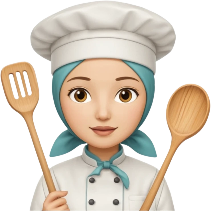 chef woman with hijab emoji