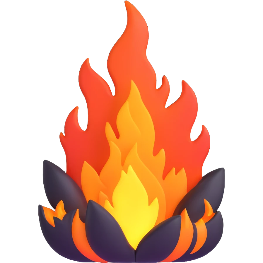 blazing fire emoji