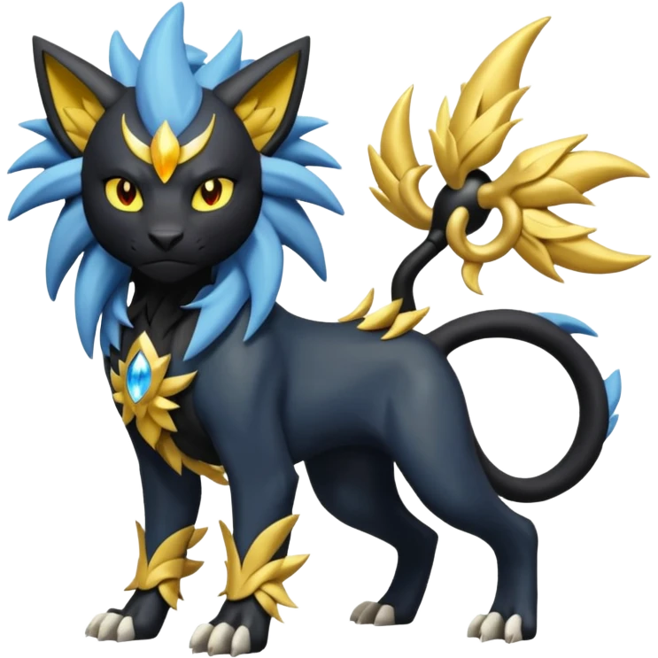 Solgaleo-Luxray-Fakémon-hybrid-creature (full body)  emoji