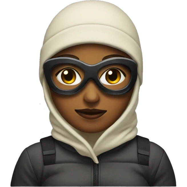 Woman with ski mask emoji