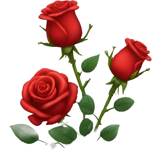 Red roses emoji
