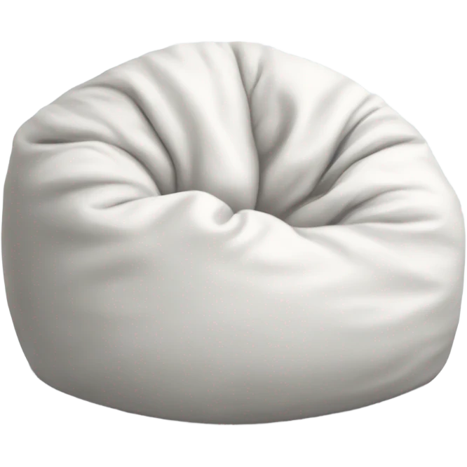 White beanbag emoji