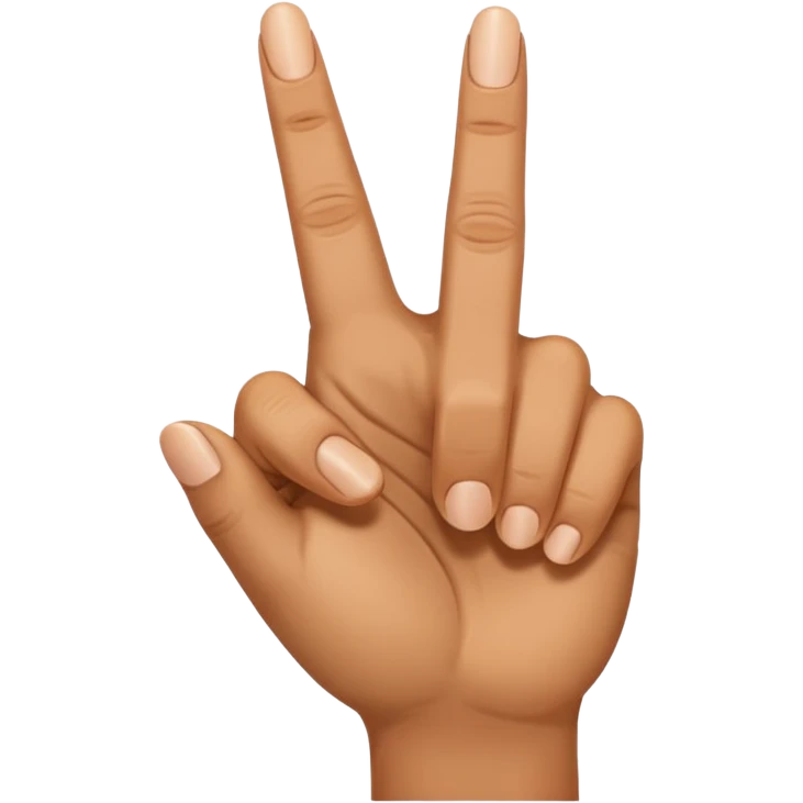 a closed hand with the index finger and middle finger pointing emoji