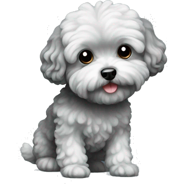 Black Maltipoo dog emoji