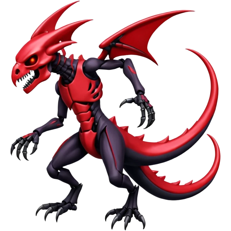 Shiny Futuristic Badass Edgy Dark Evil Spectral Dusky Spooky Skull-faced Cool Hot Stylish Handsome Salandit-Darkrai-Genesect-Fakémon-fusion (full body) emoji