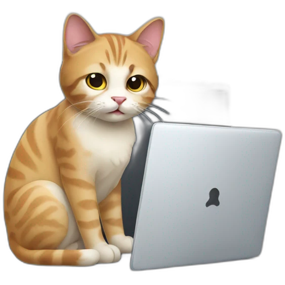 Cat with laptop emoji