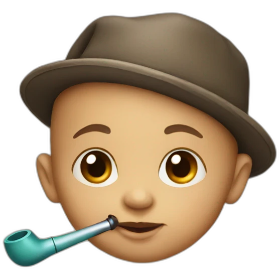 baby with a pipe emoji