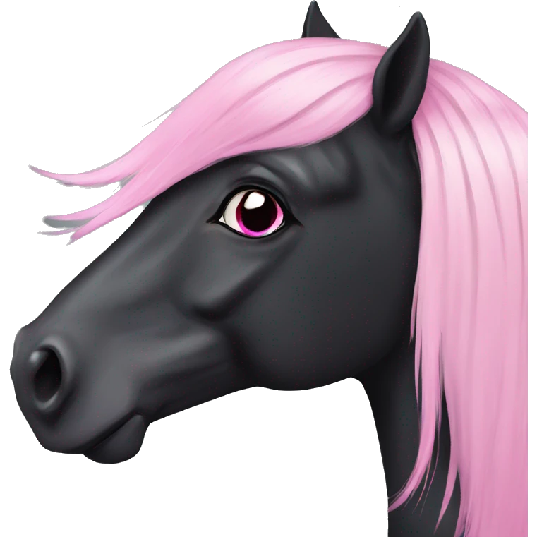 Black horse pink nose  emoji