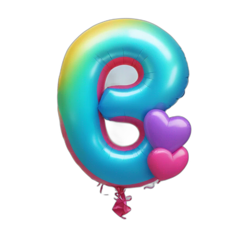 balloon letter five emoji