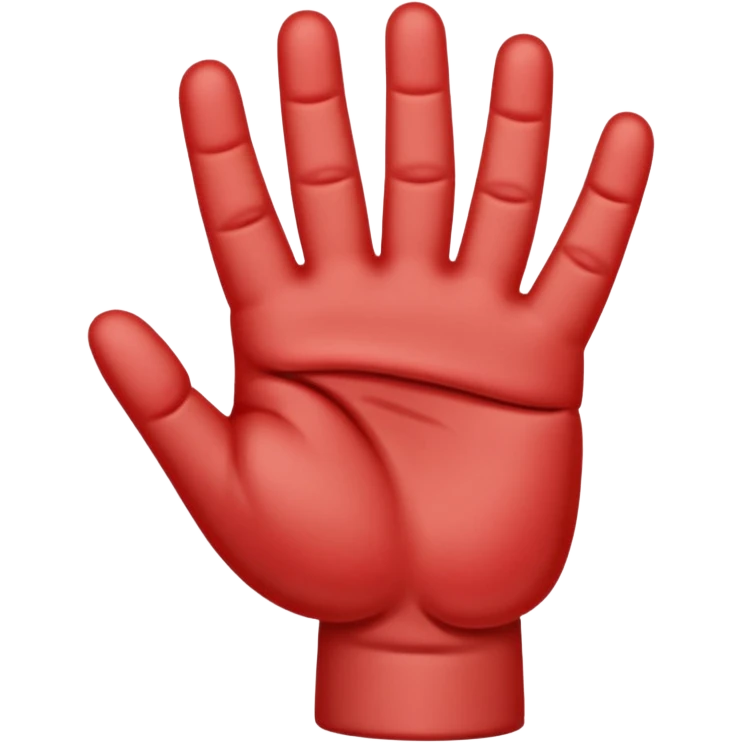 Red six-fingered hand emoji