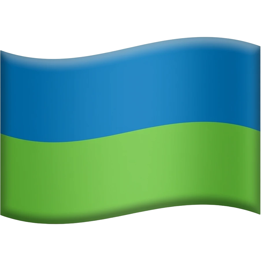 Azul Et Verde limón et flag centre emoji