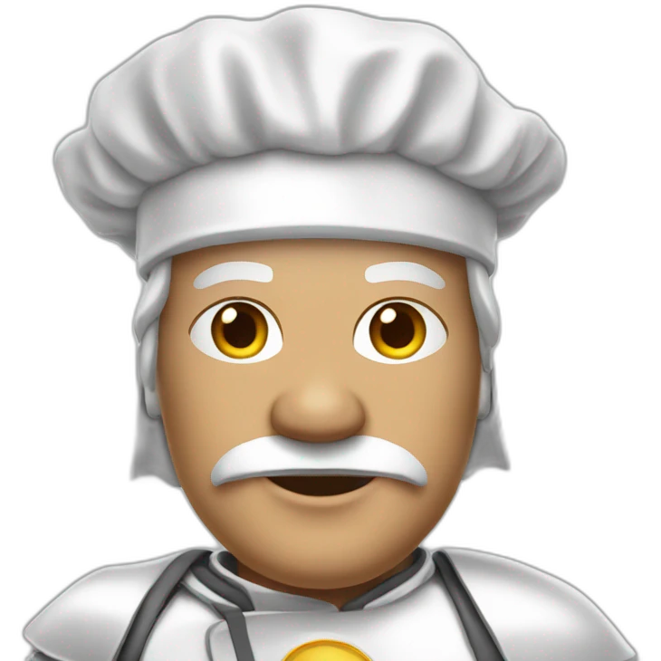 Chief cook white skin dressed as a super hero emoji