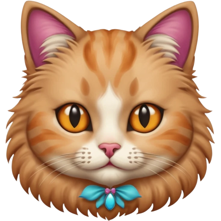 cat wearing makeup emoji