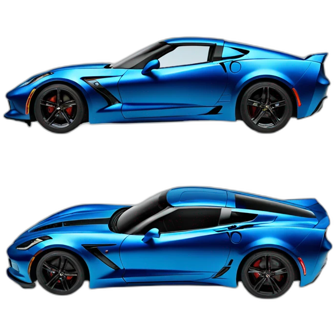 Blue Corvette C 7 emoji