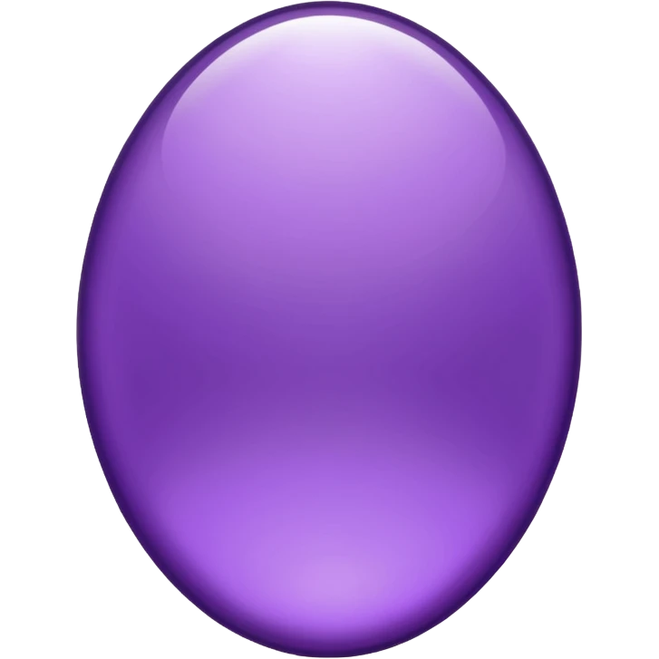 metallic purple oval shape emoji