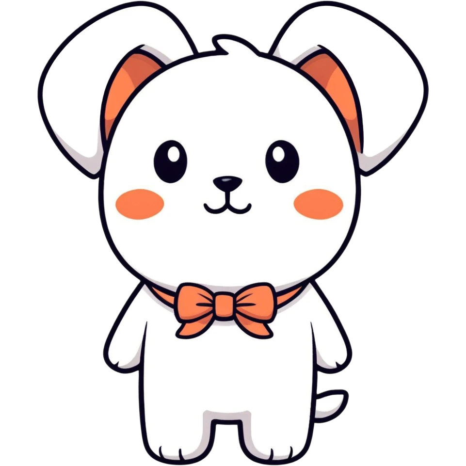 A labubu with a bow emoji