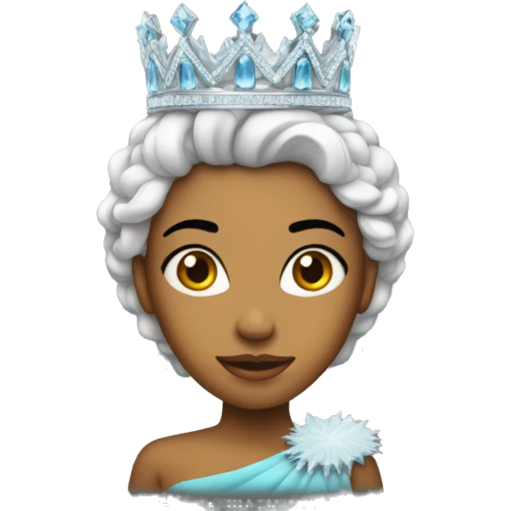 queen with ice crown emoji