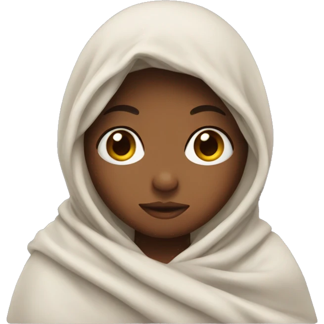 girl wrapped in a blanket emoji