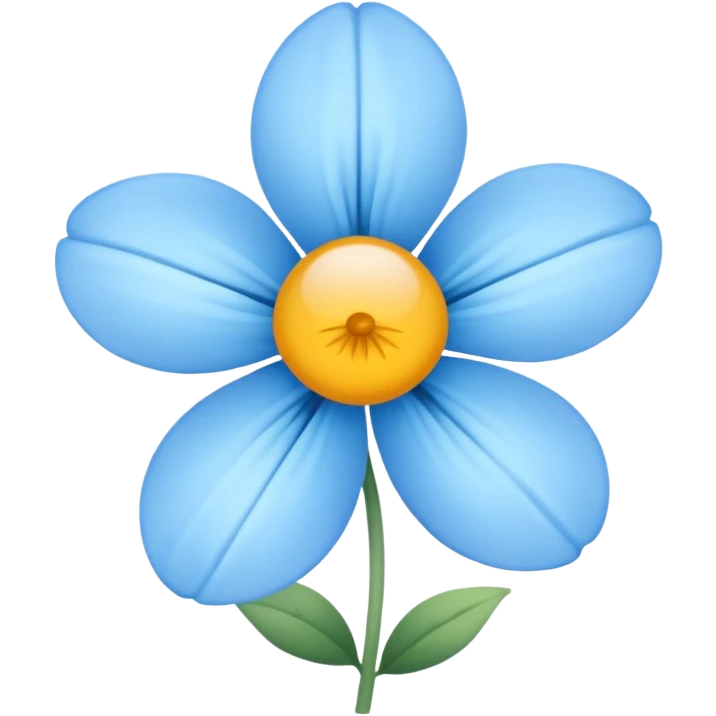 light blue  flower cute  emoji