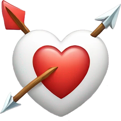 A heart pierced with an arrow emoji