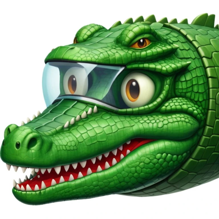 Un avion con cabina de cara de cocodrilo emoji