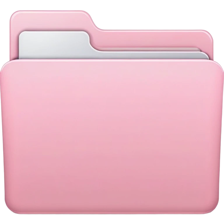 Mac folder icon in pastel pink color emoji