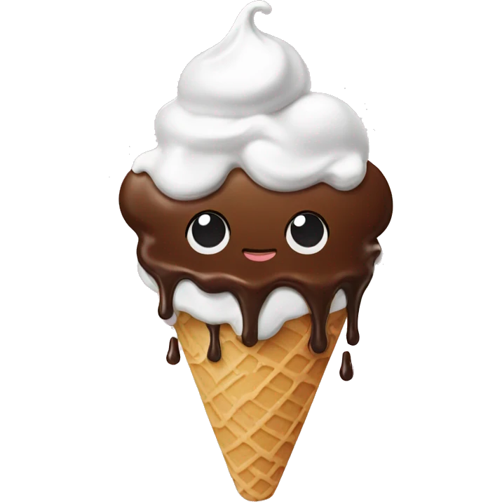 drippy ice cream sundae emoji