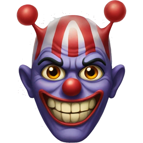 clown paired with demon emoji