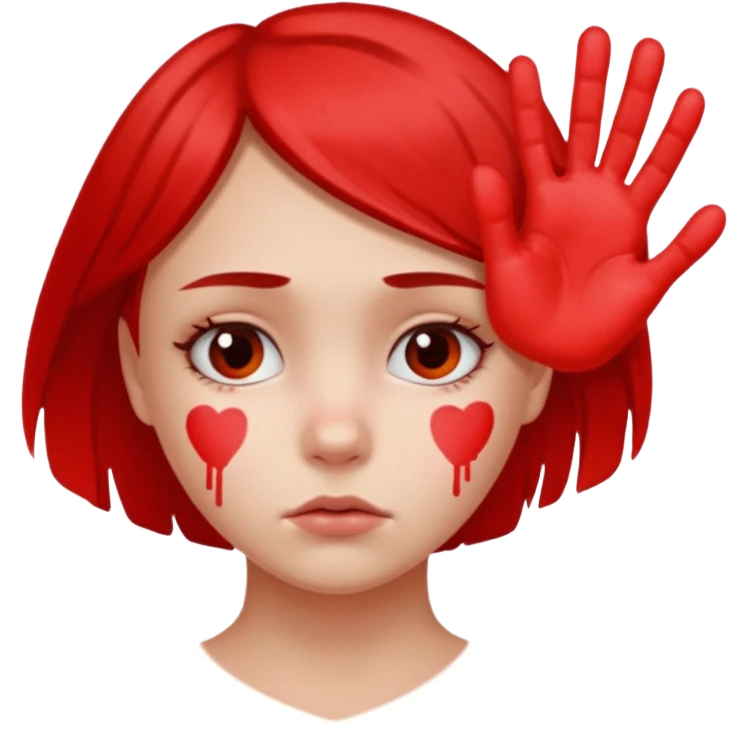 Slap girl face emoji