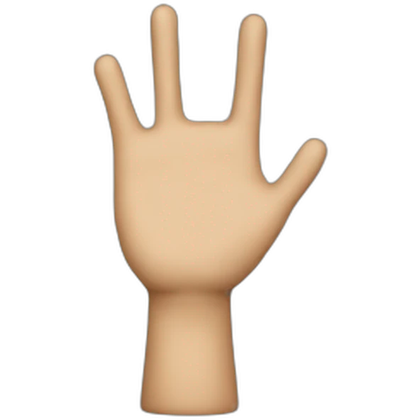 wait hand emoji
