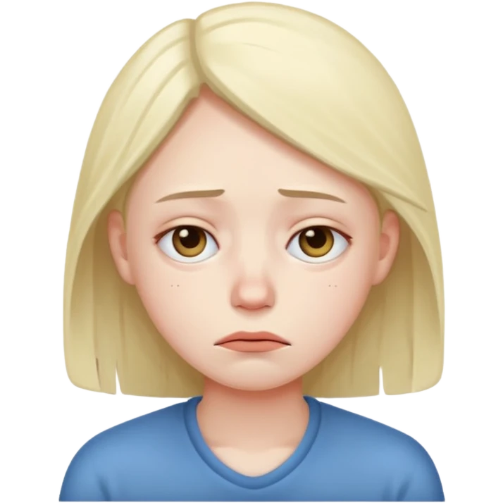 cansancio y tristeza  emoji