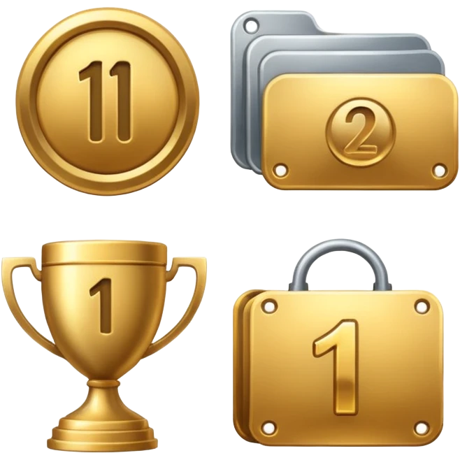 icons for paid subscriptions at different levels with the number 1 emoji