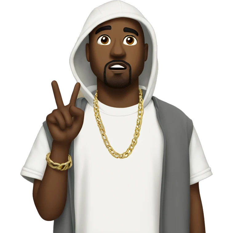 Kanye west rapping emoji
