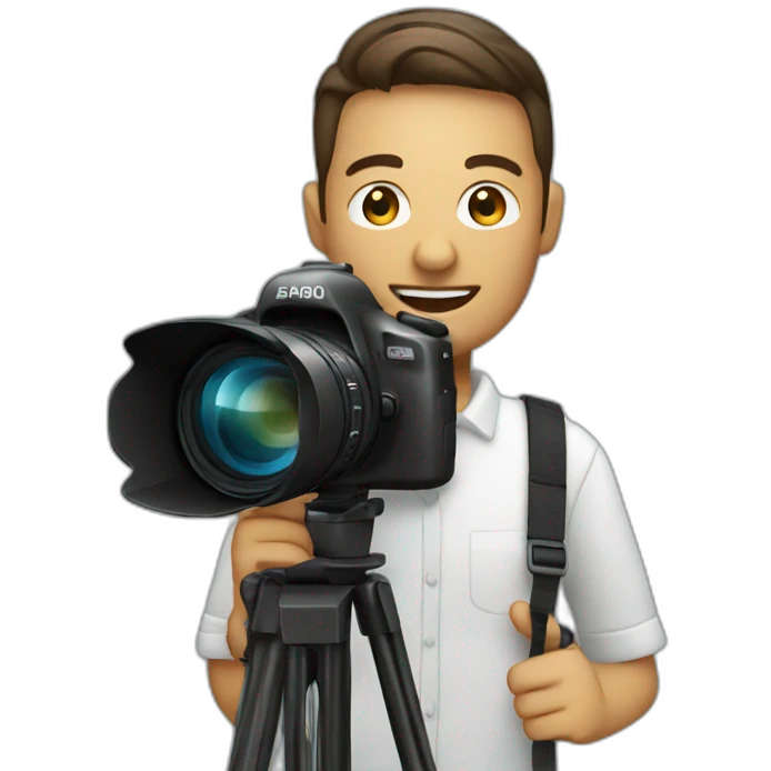 Photographer with a video camera emoji
