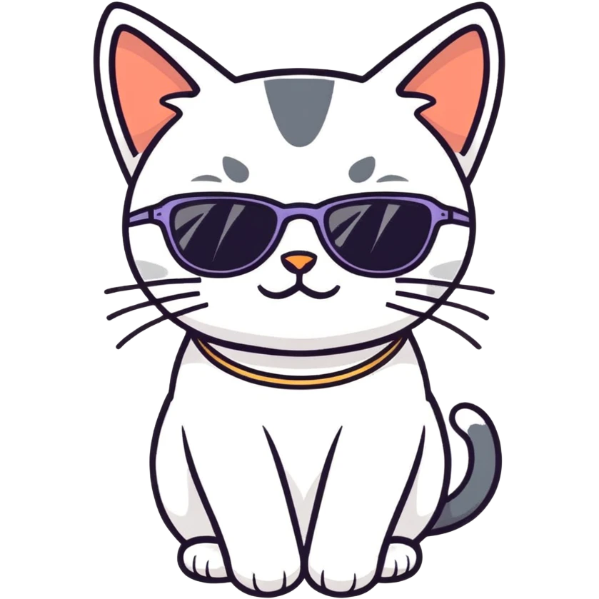 Cat with sunglasses emoji