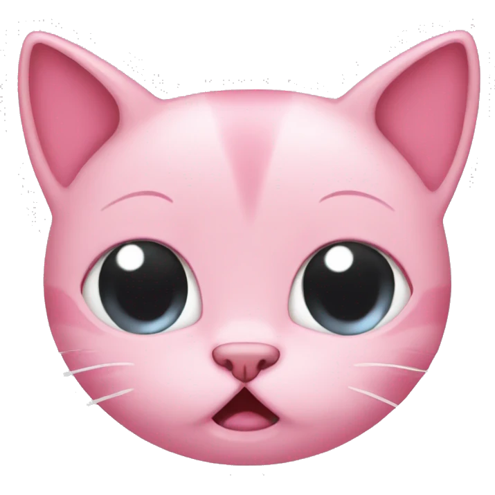 pink cat crying emoji
