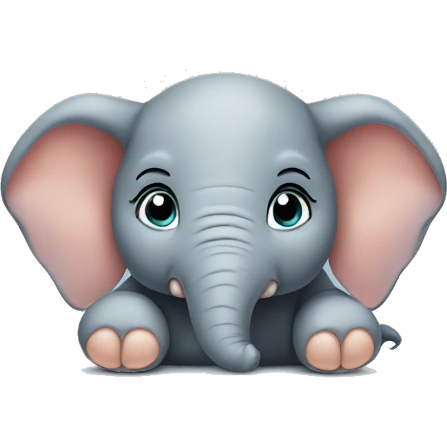 Baby elephant laying down  emoji
