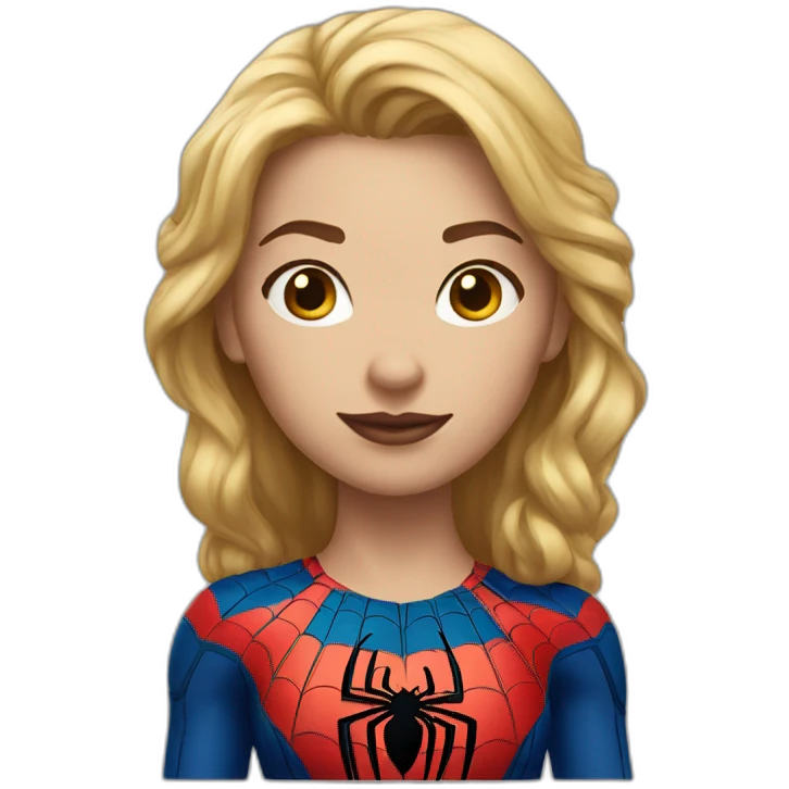 Spider-Man the female version (light-skinned woman) emoji