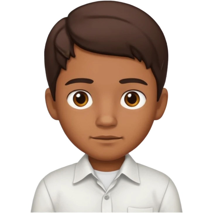 Mexican boy with middle part emoji