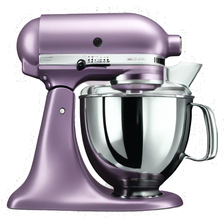 Realistic pastel purple and metallic copper kitchenaid mixer. emoji