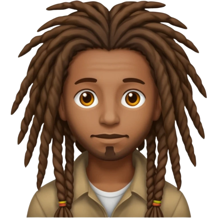 Dreads dieded brown emoji