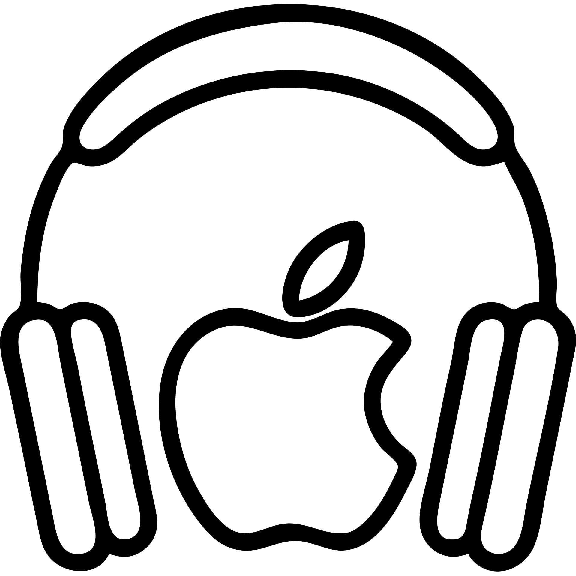 apple headphones black outlined icon emoji