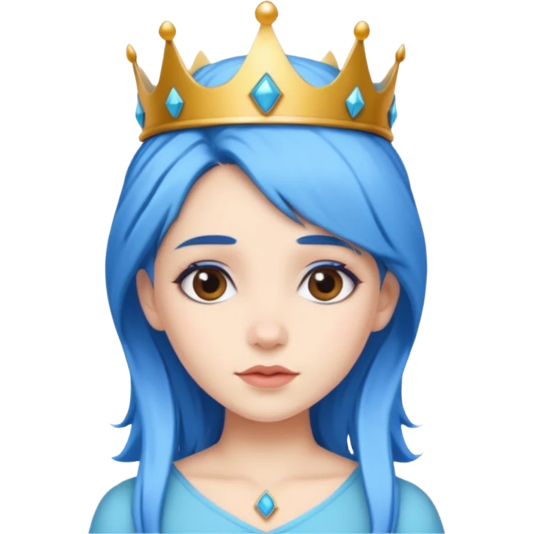 blue haired princess emoji