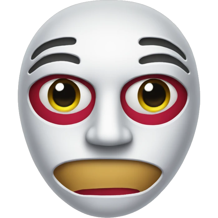 The Mask with eyes for hearts and dropped jaw emoji