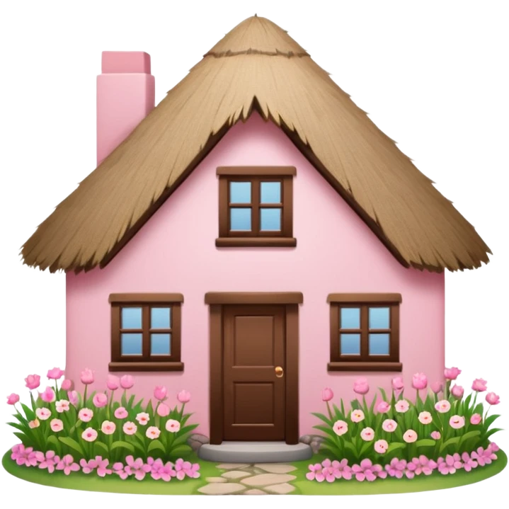 pink cosy house  emoji