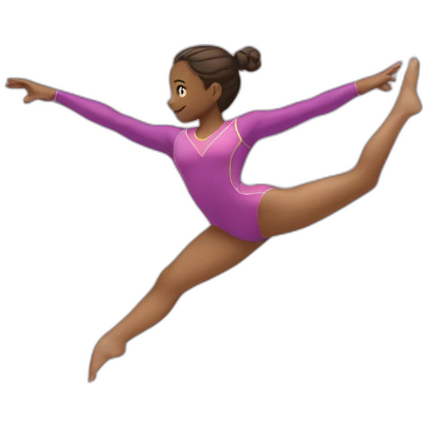Une fille qui fait de la gymnastique emoji