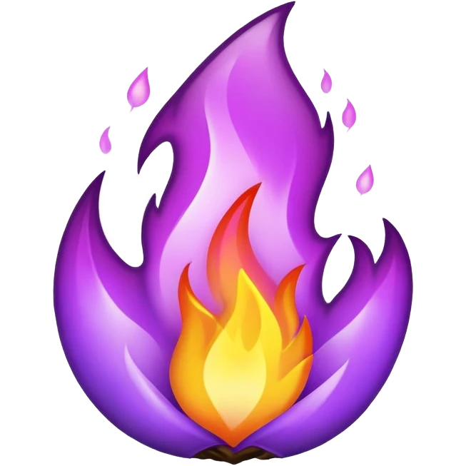 Fuego morado emoji