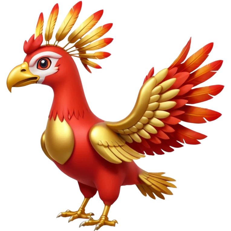 Pokemon red and green legendary Ho-Oh emoji