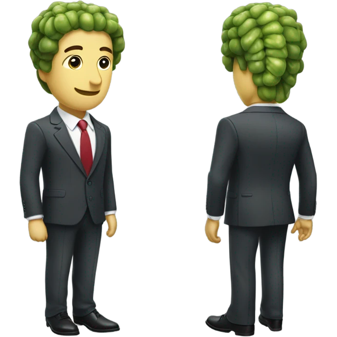 Pickle wearing a suit  emoji